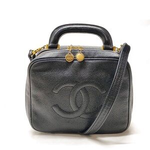 Chanel Caviar Leather Logo CC Crossbody Bag